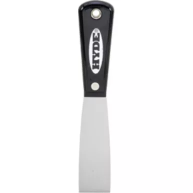 1-1/4" Hyde Black & Silver High-Carbon Steel Stiff Putty Knife