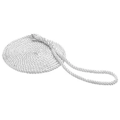 1/2 Inch x 20 Ft Threee Strand Twisted Nylon Mooring and Docking Line for Boats
