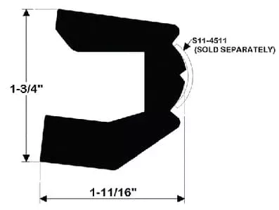 1-3/4INWHITE20'RIGIDRUB