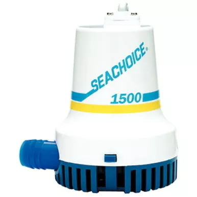 1,500 GPH Electric Submersible Bilge Pump for Boats with 1-1/8" Hose Outlet