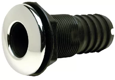 1 Inch Stainless Steel Covered Thru-Hull Bilge Pump Hose Fitting for Boats