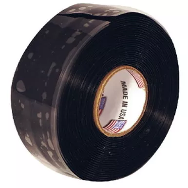 1 Inch x 10 Ft Black Silicone Self Fusing Tape for Boats - Waterproofing Seal