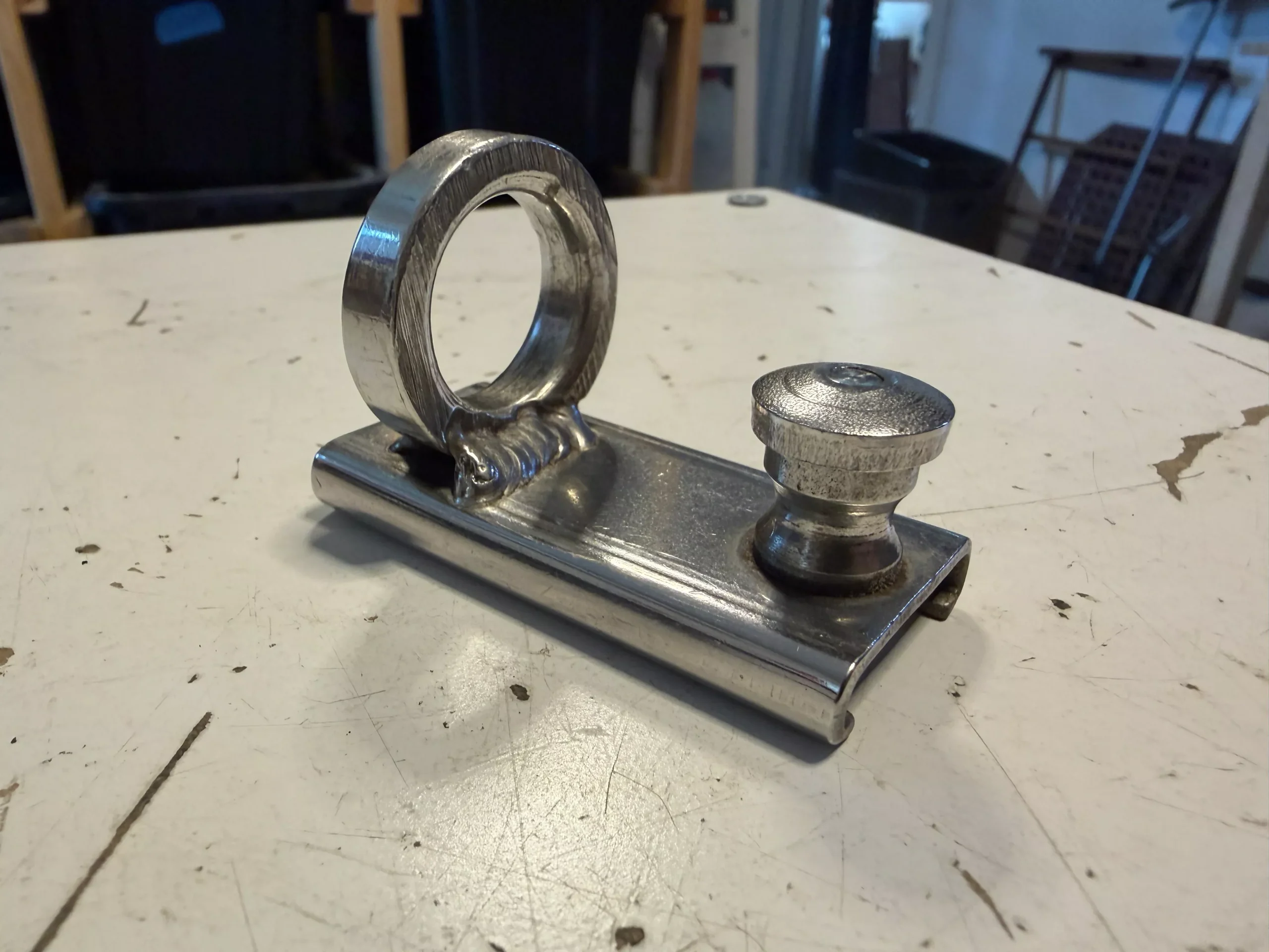 1" Stainless Steel Pull Top Mast Ring / Spinnaker Car - 13/16" Eye Diameter