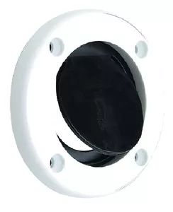 2-7/8 Inch OD White Plastic Scupper Valve for Boats - Fits Holes up to 1-3/8"