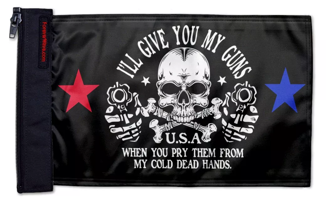 2A We The People 12"x18" Forever Wave Flag for Jeep Wrangler JLU 4-Door 2018-Present
