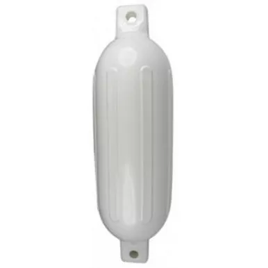5-1/2 Inch x 20 Inch Double Eye White Inflatable Vinyl Fender for Boats