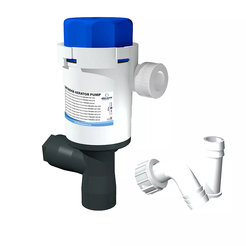 Albin Group Twinport Aerator Pump – 500 GPH – 12V