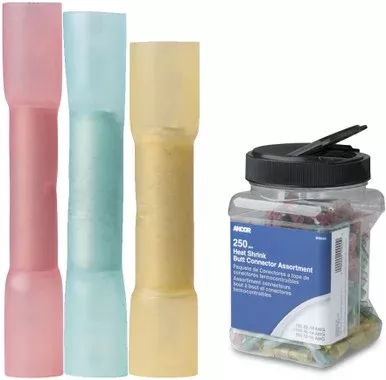 Ancor Heat Shrink Butt Connector Multi-Pack – 250-Piece – Jar