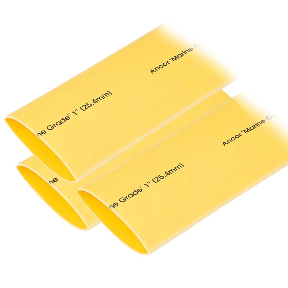 Ancor Heat Shrink Tubing 1″ x 3″ – Yellow – 3 Pieces