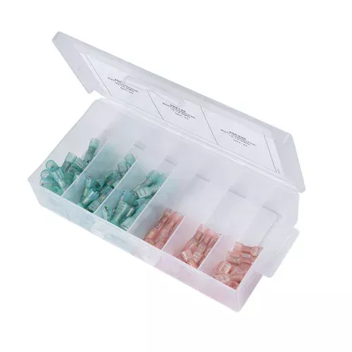 Ancor Heat Shrink Universal Speaker Connector Kit f/22-18/16-14 – Assorted 90 Piece