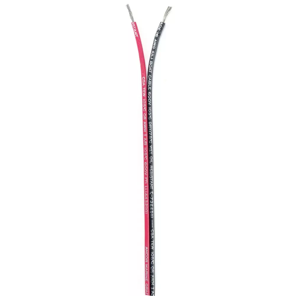 Ancor Ribbon Bonded Cable - 16 /2 AWG - Red /Black - Flat - 500' [153150]