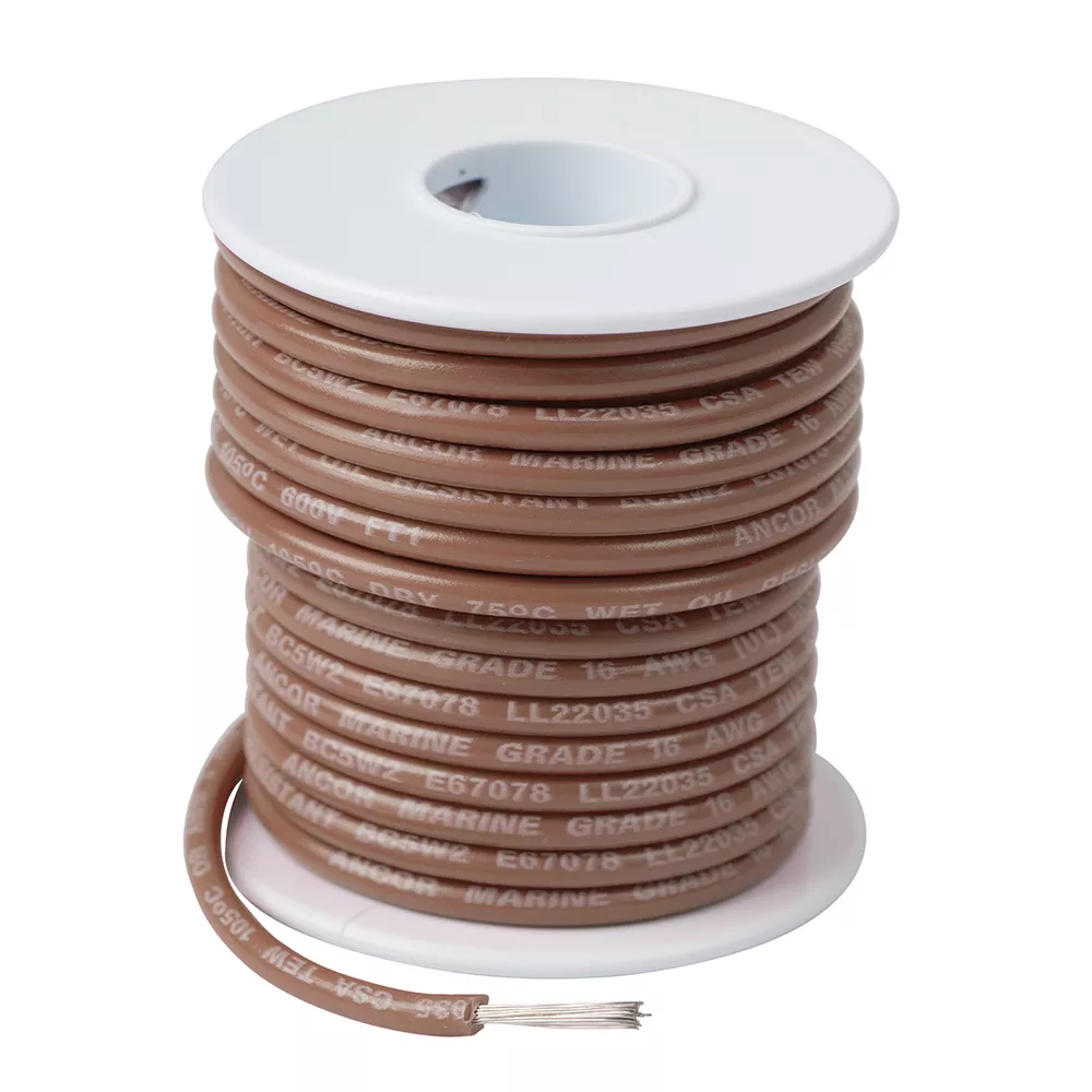 Ancor Tan 16 AWG Tinned Copper Wire – 500'