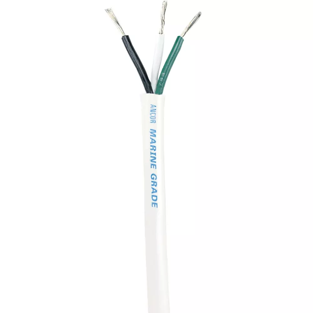 Ancor White Triplex Cable - 16/3 AWG - Round - 100' [133710]