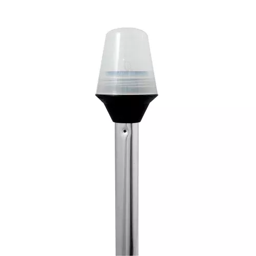 Attwood Frosted Globe All-Around Pole Light w/2-Pin Locking Collar Pole - 12V - 30" | 5110-30-7