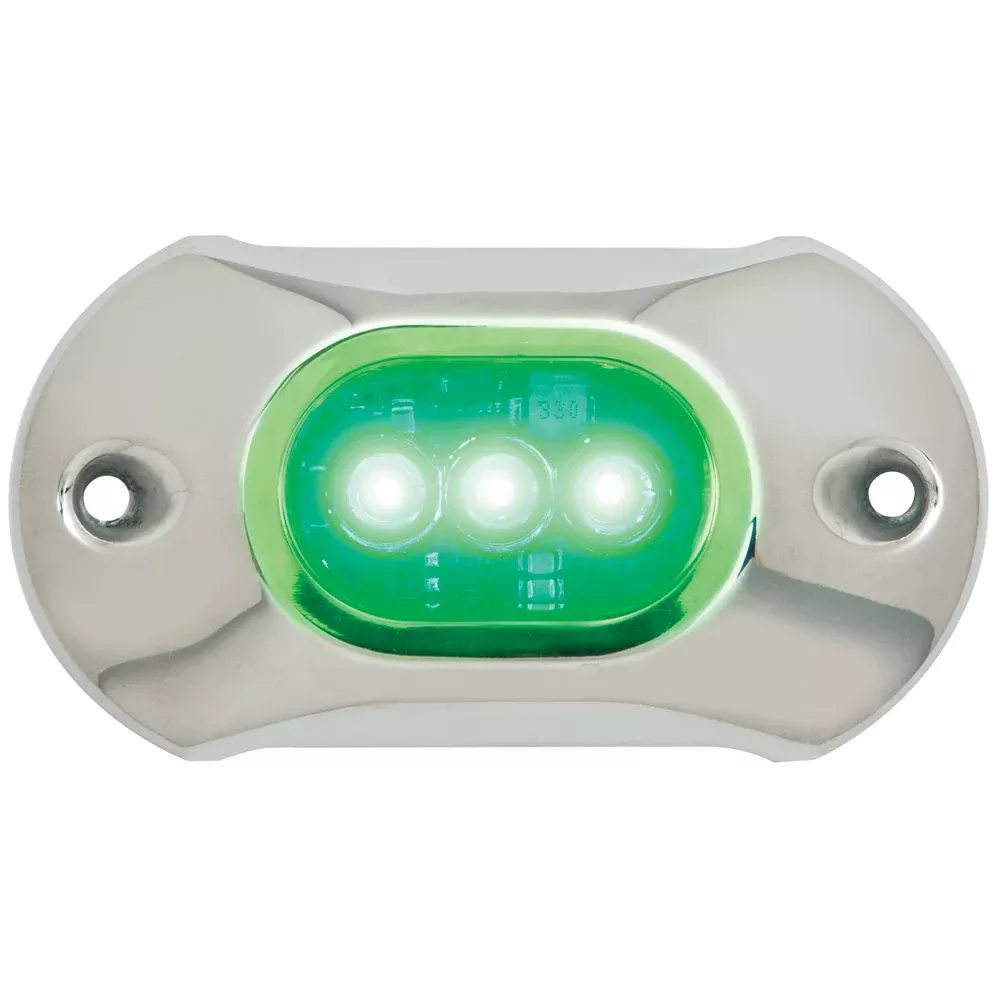 Attwood Light Armor Underwater LED Light - 3 LEDs - Green | 65UW03G-7