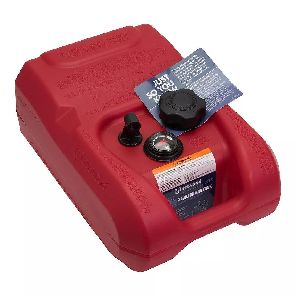 Attwood Portable Fuel Tank – 3 Gallon w/Gauge