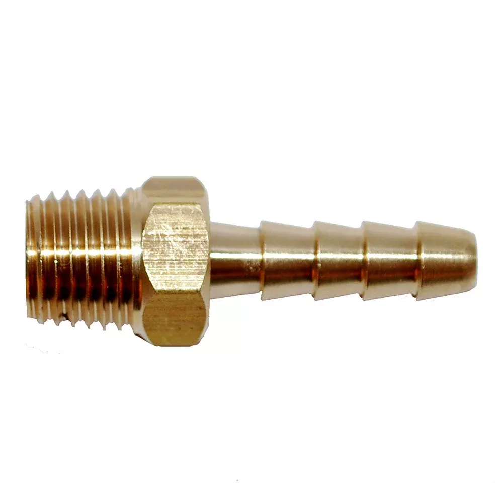 Attwood Universal Brass Fuel Hose Fitting – 1/4″ NPT x 3/8″ Barb