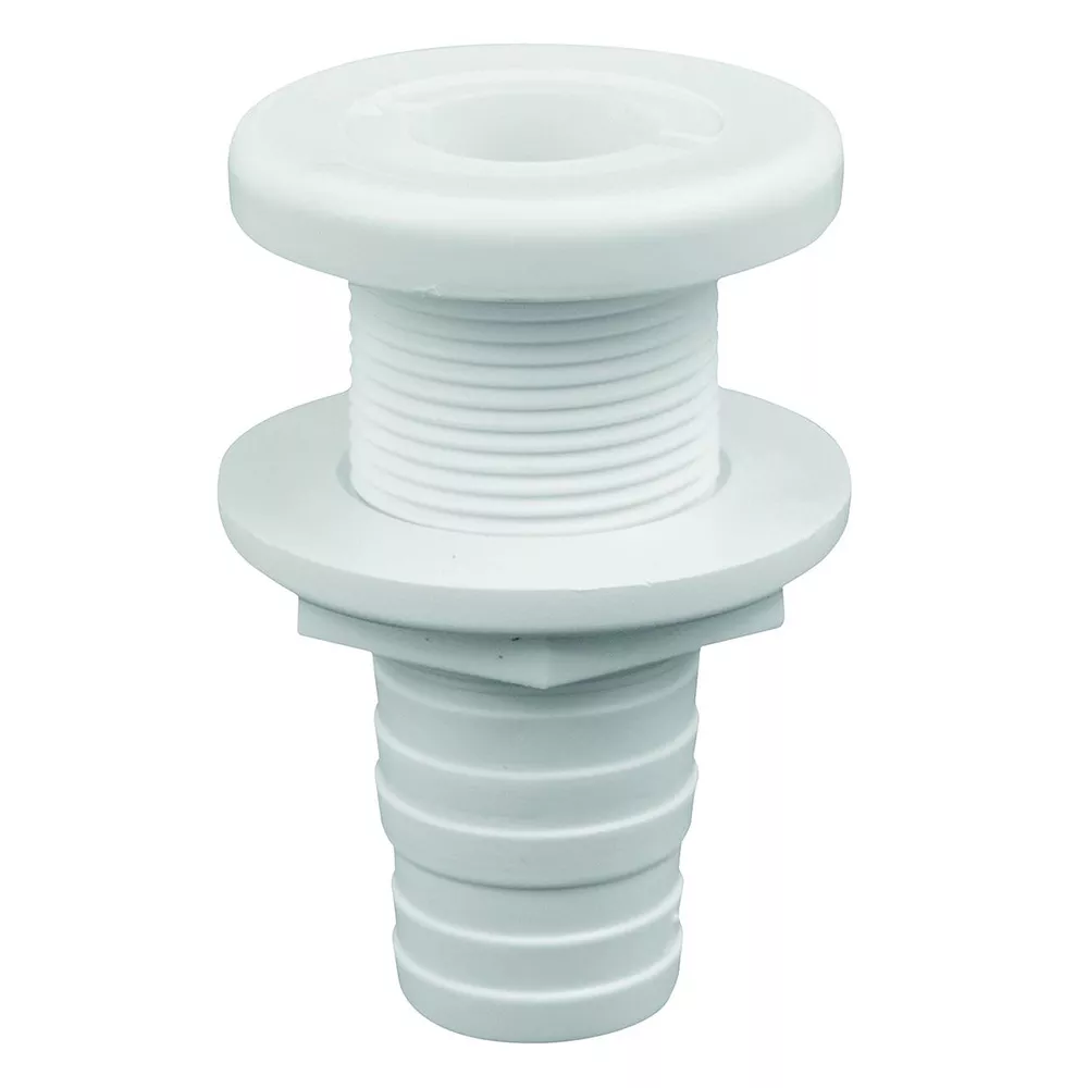 Attwood White Plastic Thru-Hull Fitting – 1-1/8″ Inner Diameter