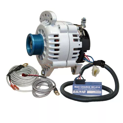 Balmar Alternator 100 AMP Kit 12V 3.15" Dual Foot Saddle J10 Pulley RegulatorTemp Sensor [60-YP-MC-100-J10]