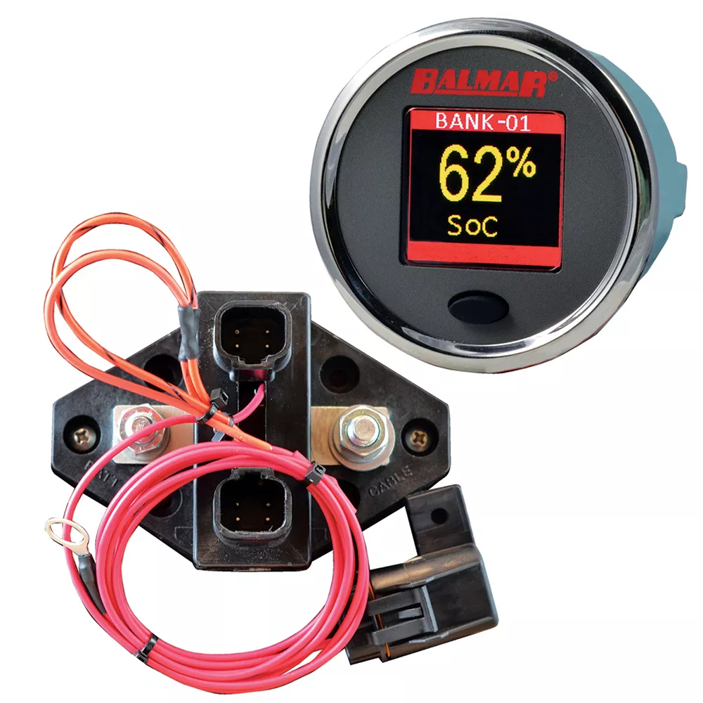 Balmar SG200 Battery Monitor Kit w/Display Shunt & 10M Cable – 12-48 VDC