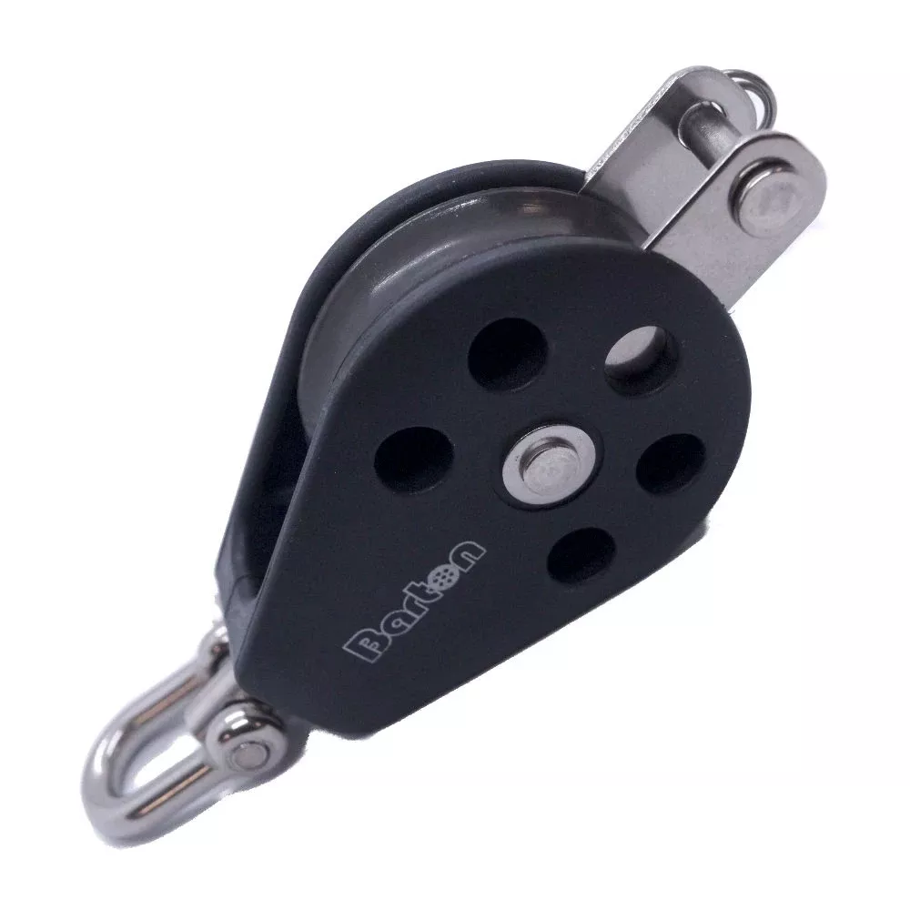 Barton Size 3 45mm Plain Bearing Pulley Block Single Swivel & Becket