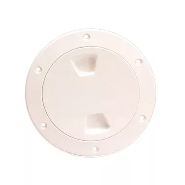 Beckson 4" Smooth Center Screw-Out Deck Plate - Beige | DP40-N