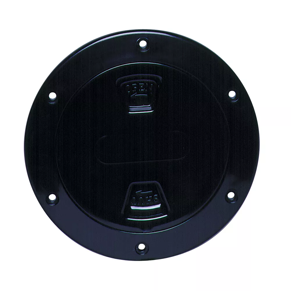 Beckson 4″ Smooth Center Screw-Out Deck Plate – Black