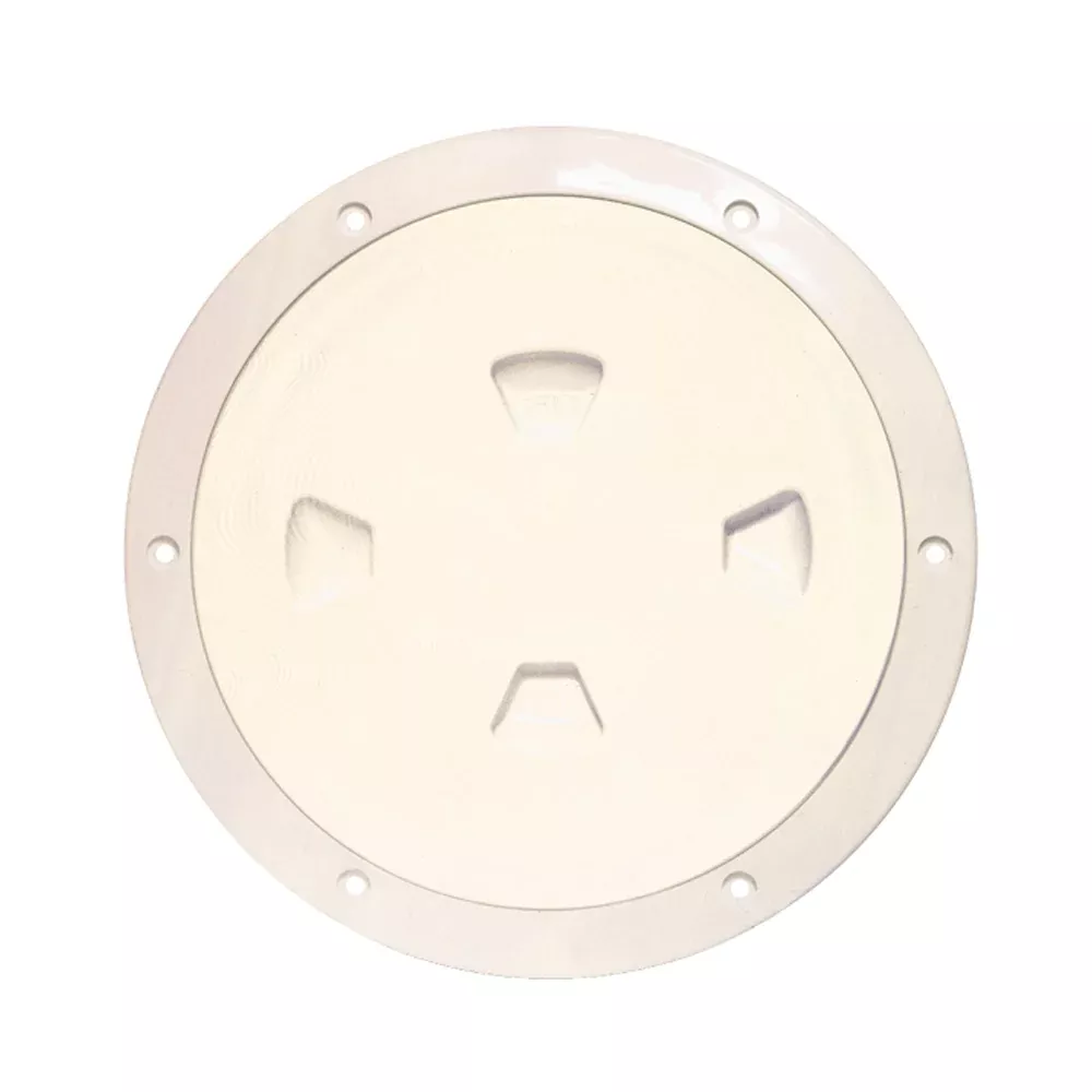 Beckson 8" Smooth Center Screw-Out Deck Plate - Beige | DP80-N