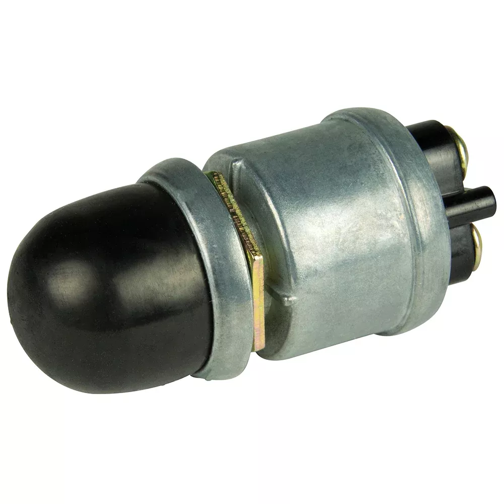 BEP 2-Position SPST Heavy-Duty Push Button Switch w /Cover - OFF /(ON) - 35 Amp [1001508]