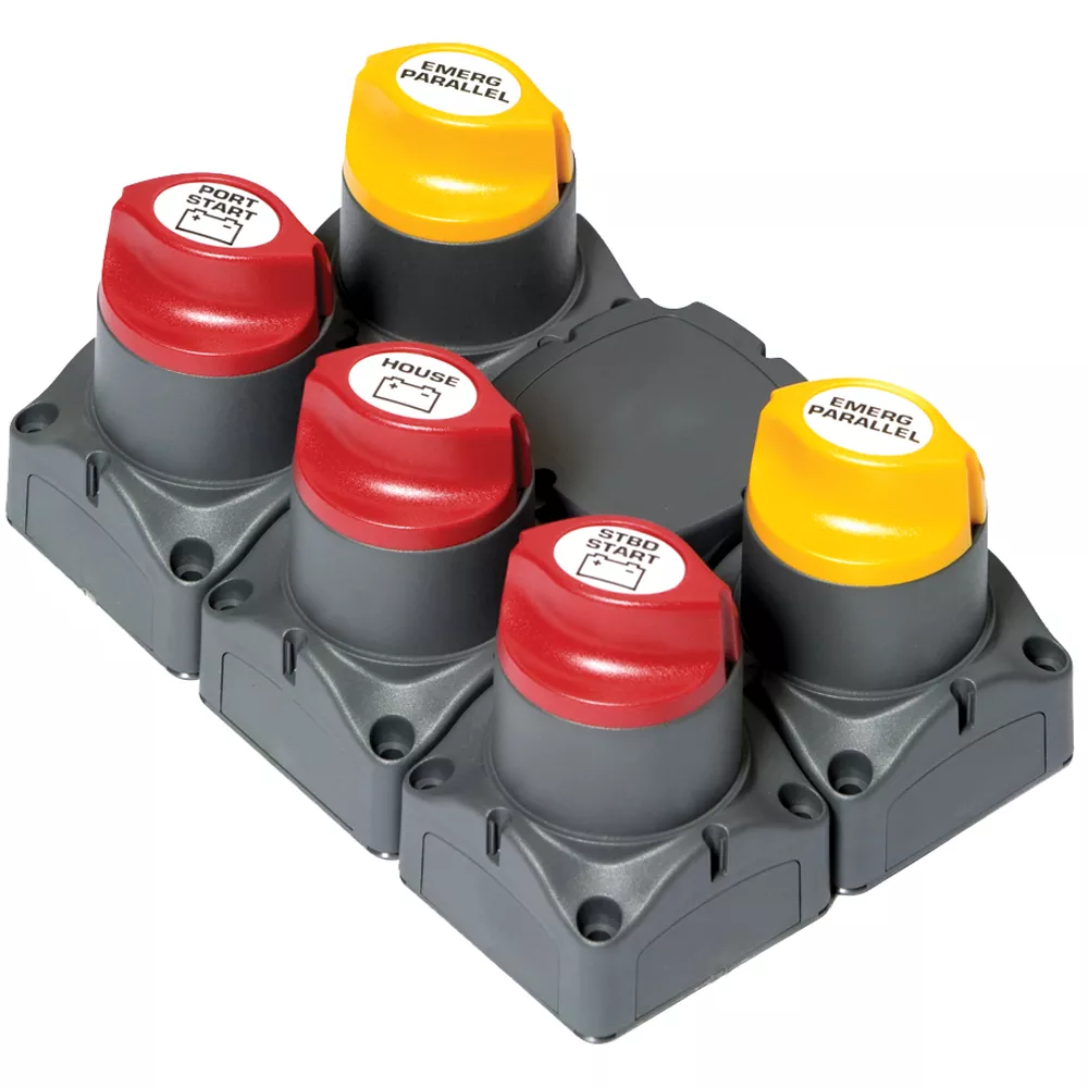 BEP Battery Distribution Cluster f /Twin Outboard Engines w /Three Battery Banks w /Motorized VSR [80-716-0018-00]