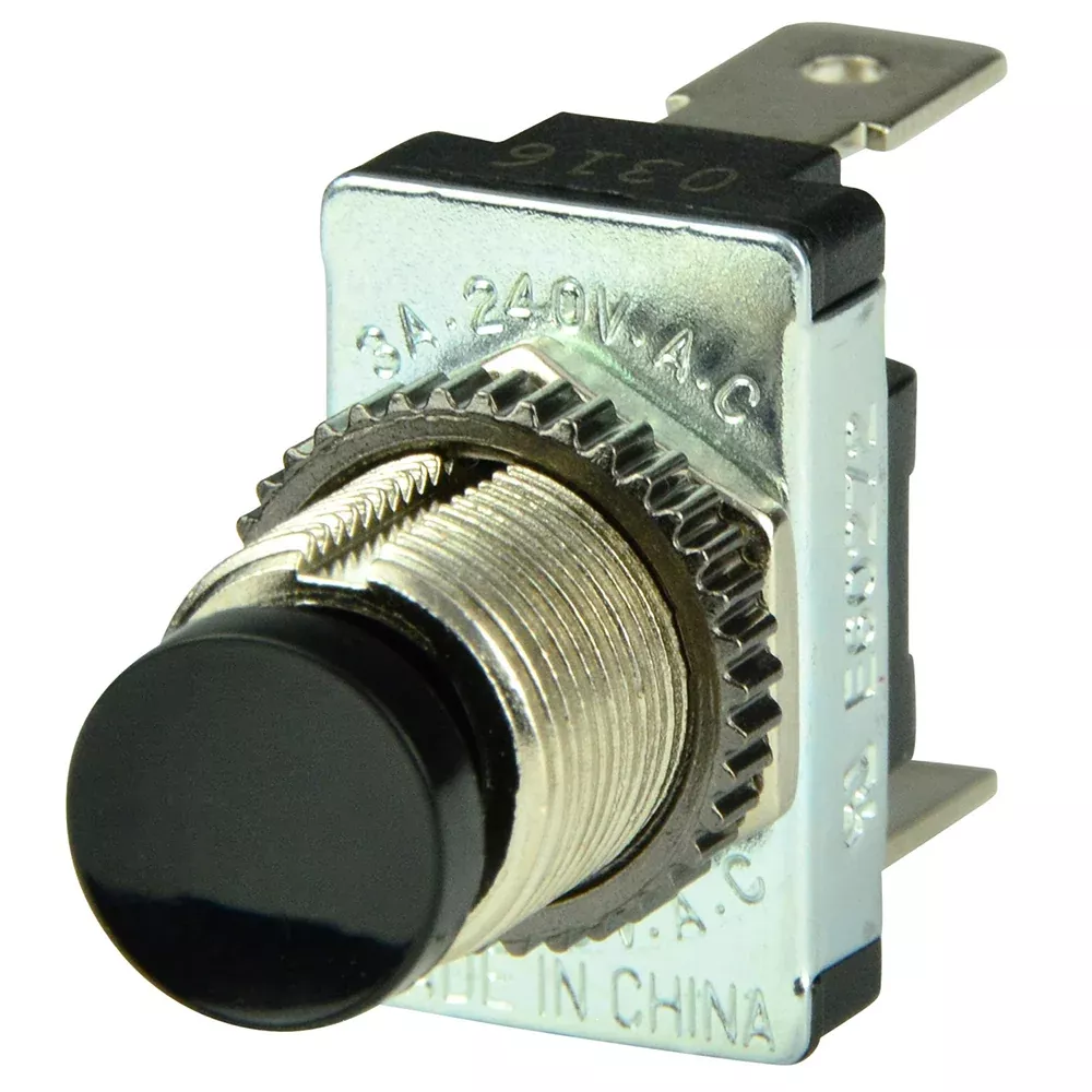 BEP Black SPST Momentary Contact Switch - OFF /(ON) [1001402]