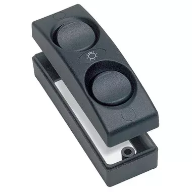 BEP Contour 1100 Series Double Interior Switch - On /Off - Black [1101-BK]