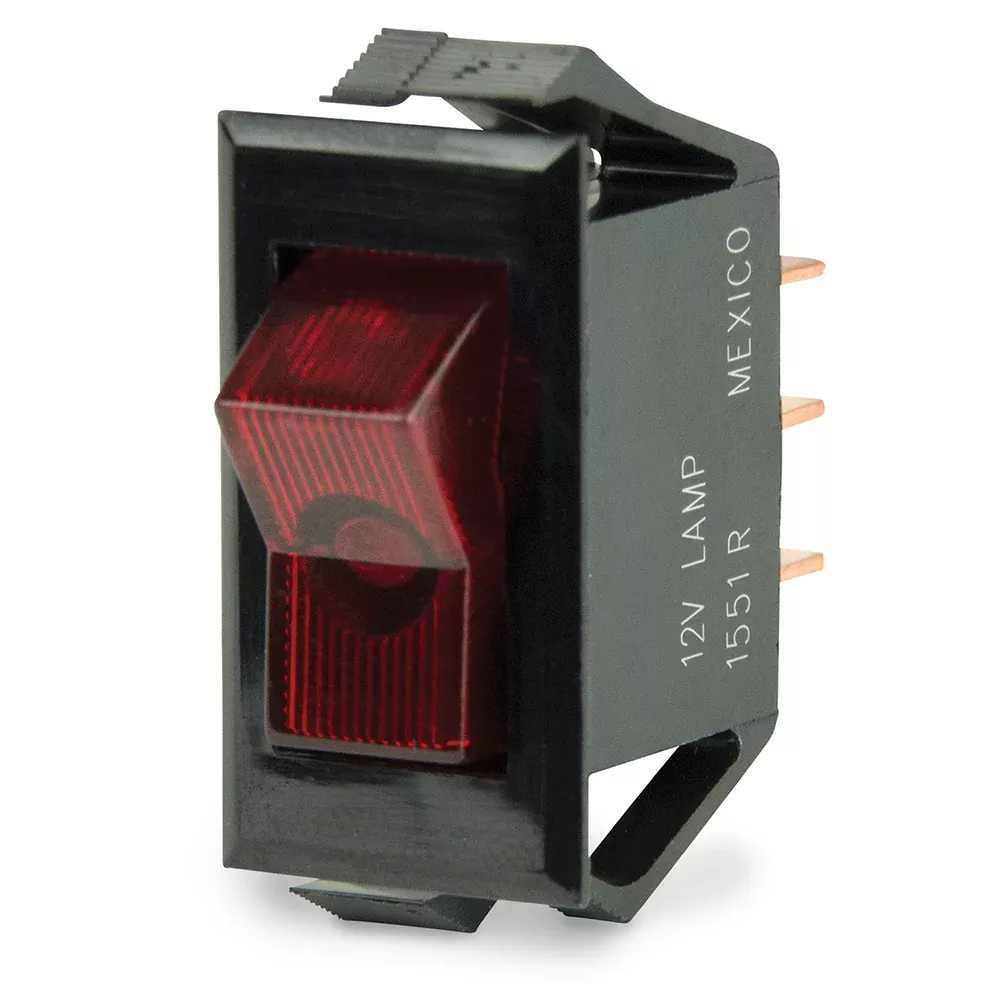 BEP Illuminated SPST Rocker Switch - Red LED - 12V - OFF /ON [1001705]