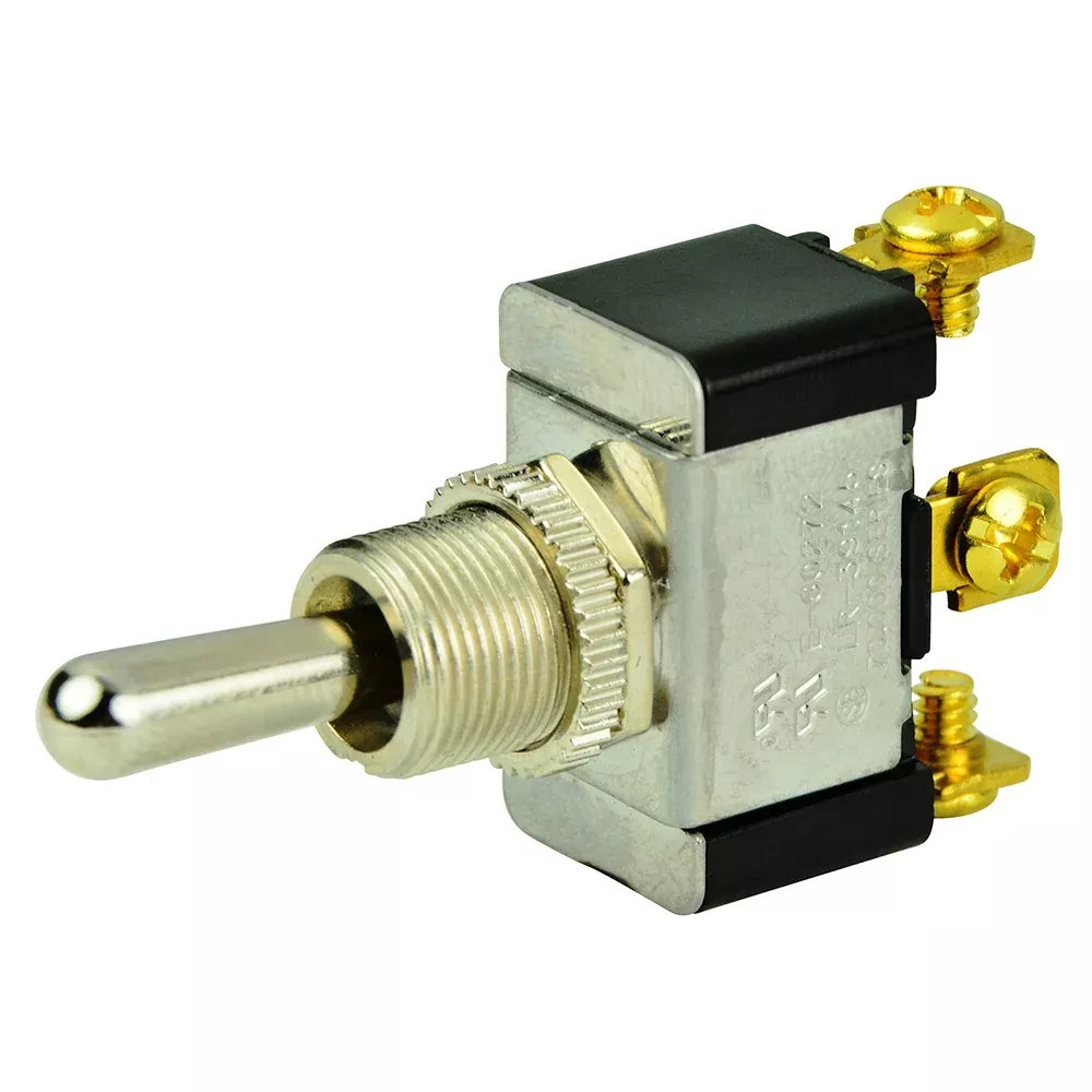 BEP SPDT Chrome Plated Toggle Switch - (ON) /OFF /(ON) [1002004]