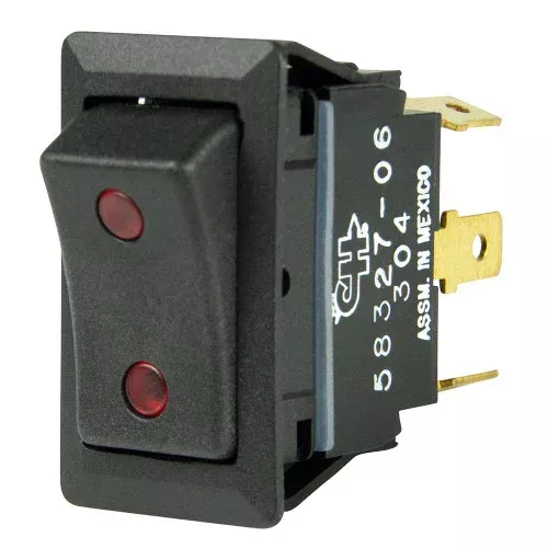 BEP SPDT Rocker Switch - 2-LEDs - 12V /24V - ON /OFF /ON [1001715]