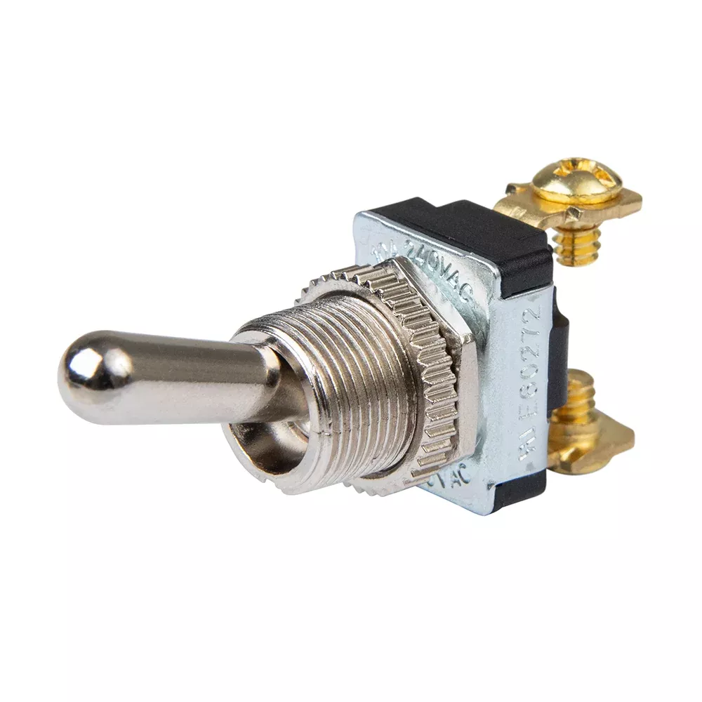 BEP SPST Chrome Plated Toggle Switch - 11 /16