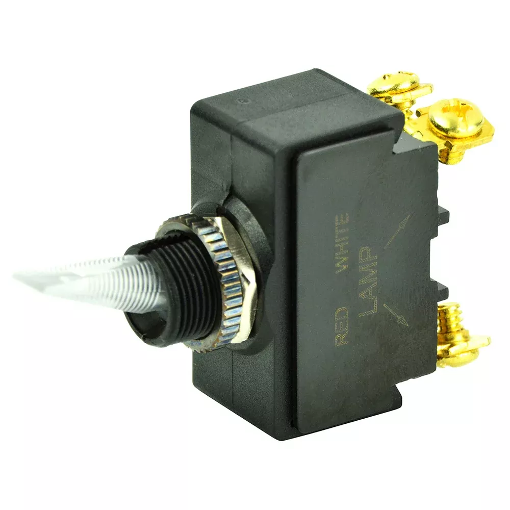 BEP SPST Lighted Toggle Switch - Red LED - 12V - #6-32 Terminal - ON /OFF [1001908]