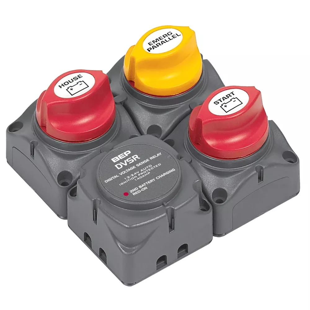 BEP Square Battery Distribution Cluster f/Single Engine w/Two Battery Banks[716-SQ-140A-DVSR]