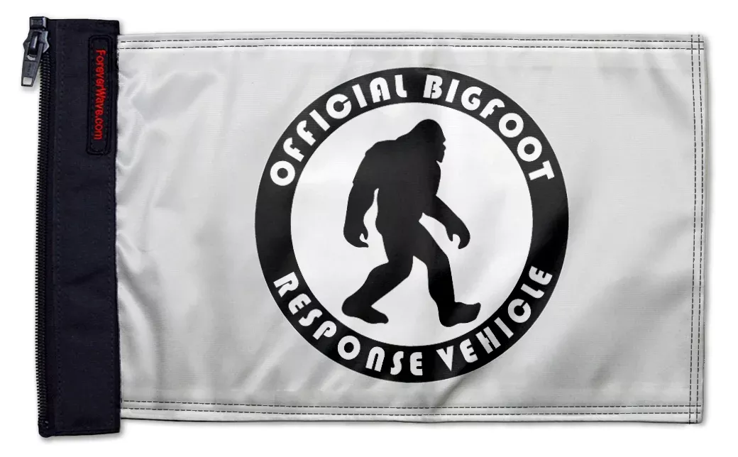 Bigfoot 12"x18" Forever Wave Flag for Jeep Wrangler JKU 4-Door 2007-2018
