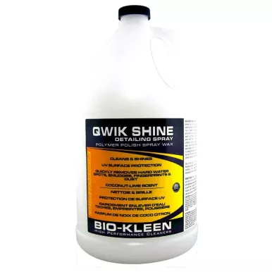 Bio-Kleen Qwik Shine Spray on Wax and Detailer for Boats, Auto and More - 1 Gal.