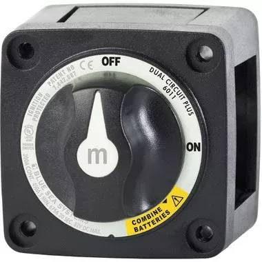 Blue Sea 6011200 m-Series Battery Switch Dual Circuit Plus - Black | 6011200