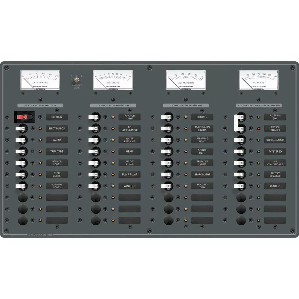 Blue Sea 8195 AC Main + 8 Positions / DC Main + 29 Positions [8195]