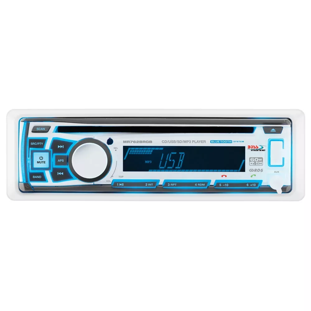 Boss Audio MR762BRGB Marine Stereo w /AM /FM /CD /BT /USB [MR762BRGB]