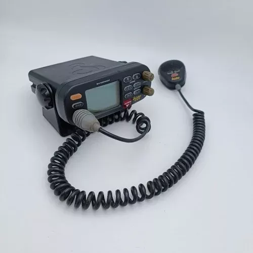 Cobra Marine MR F75 EU Class-D Fixed Mount VHF Radio w/ Handmic Marine Boat