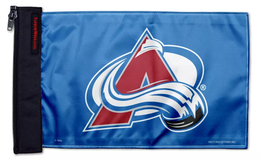 Colorado Avalanche 11"x17" Forever Wave Flag for Jeep Wrangler YJ 1986-1995