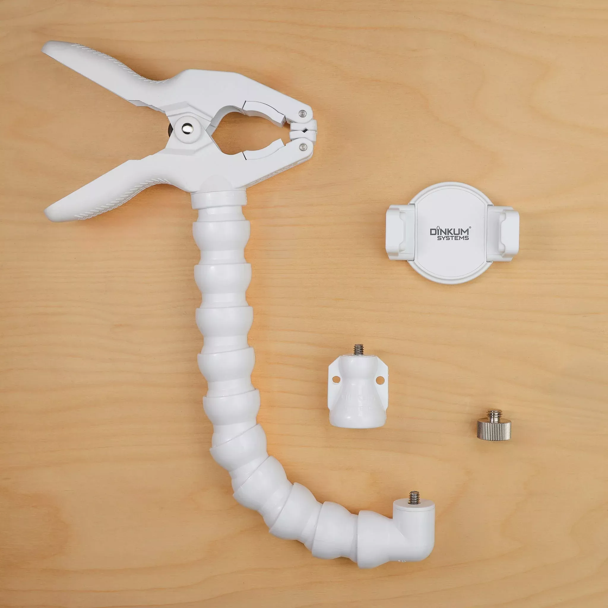 Dinkum White FlexiMount with Right Angle Adapter