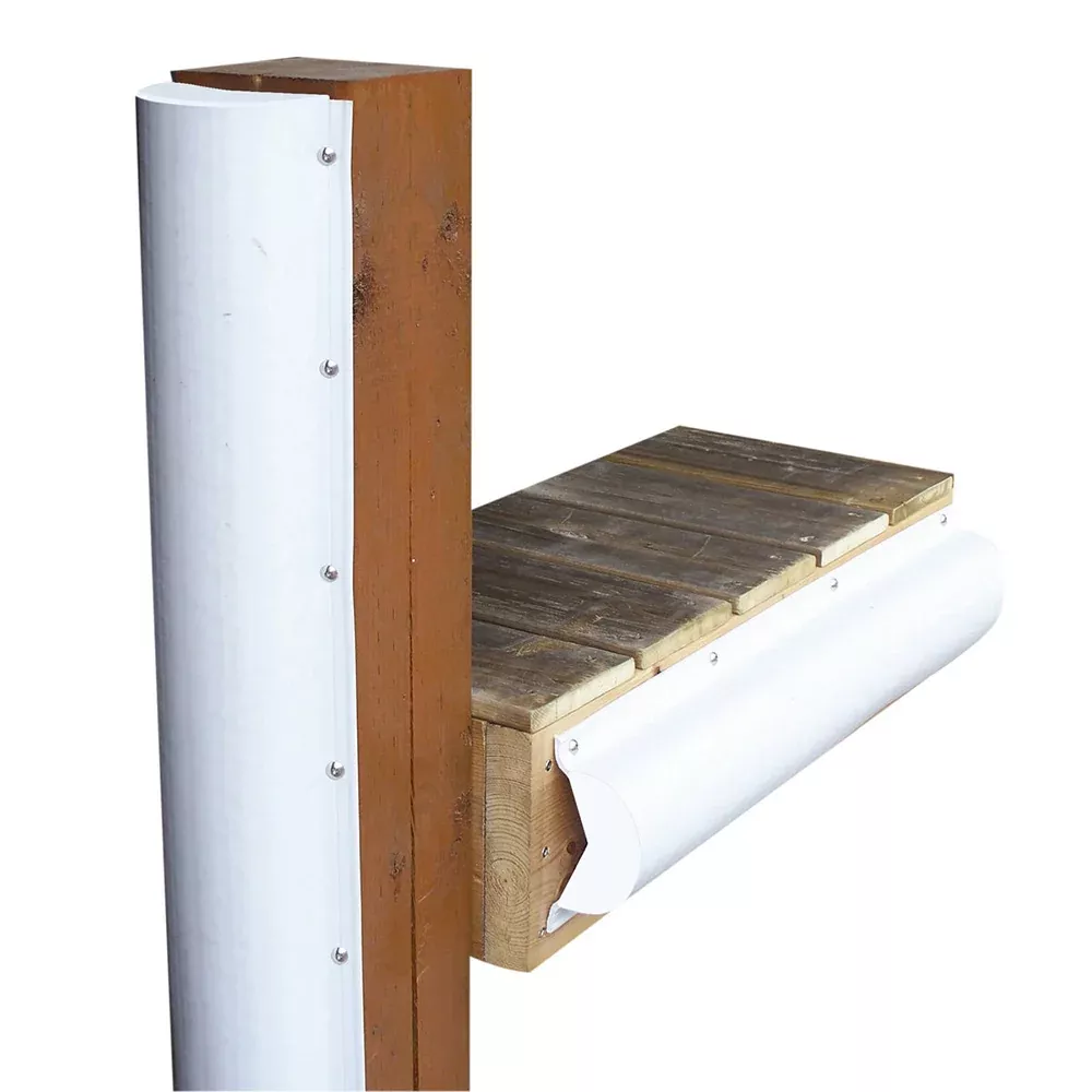 Dock Edge Piling Bumper - One End Capped - 6' - White [DE1020F]