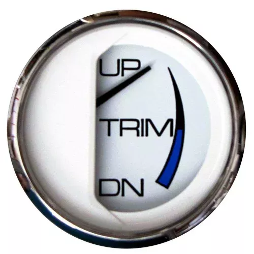 Faria Chesapeake White SS 2" Trim Gauge (Mercury / Mariner / Mercruiser / Volvo DP / Yamaha - '01 and Newer) | 13807
