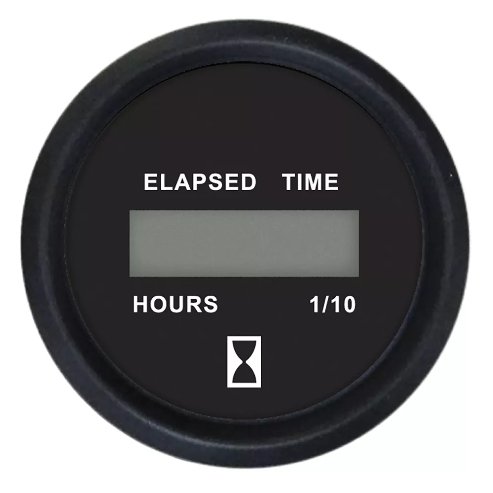 Faria Euro Black 2″ Digital Hourmeter Gauge