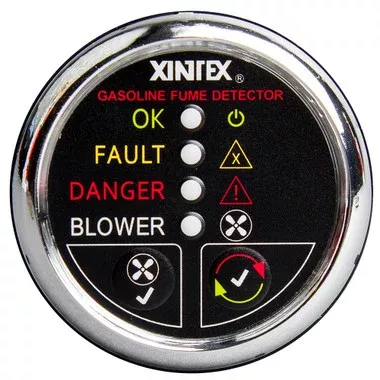 Fireboy-Xintex Gasoline Fume Detector w /Blower Control - Chrome Bezel - 12V [G-1CB-R]